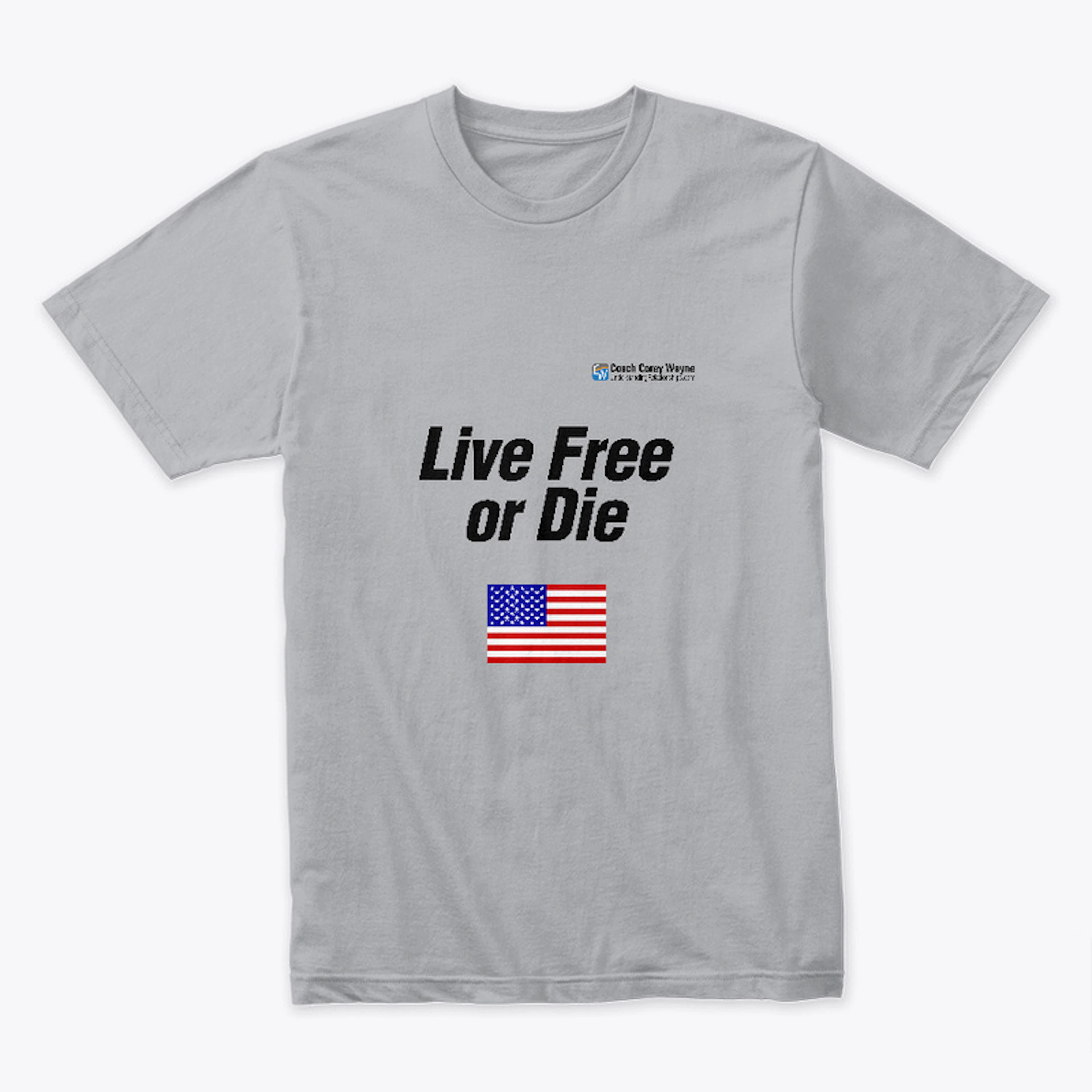 "Live Free Or Die" Text Logo Tee
