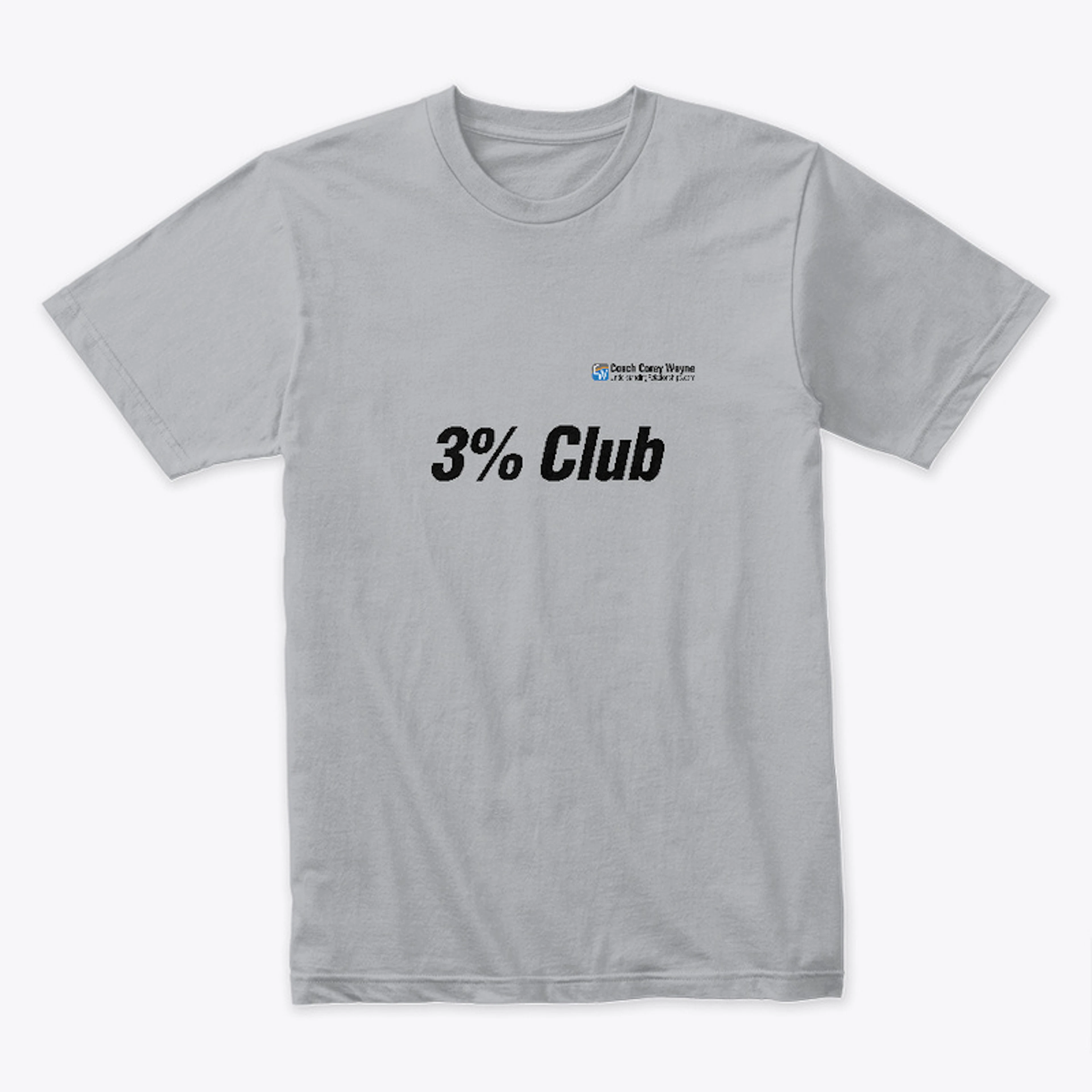 "3% Club" Text Logo Tee